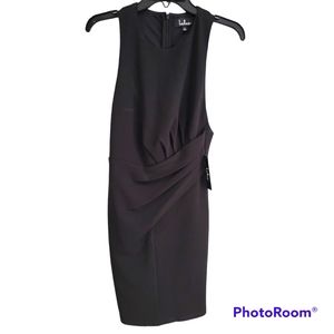 Lulus black racerback dress with rouching